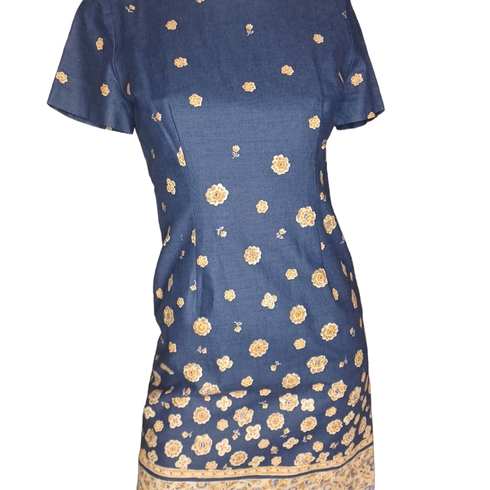 Vintage Talbot linen and cotton petite dress 4P